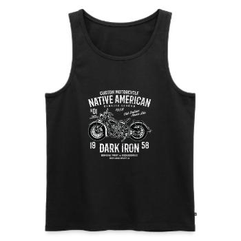 AMERICAN NATIVE - cadeau vintage de chemise de moto - Débardeur bio Premium Homme - noir - Devant - Michal (187cm)