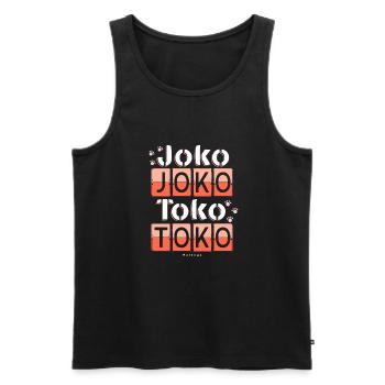 Soit Toko Toko II - Débardeur bio Premium Homme - noir - Devant - AI Model Male 178 light (178cm)