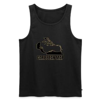 CARIBBEAN Map - Männer Premium Bio Tank Top - Schwarz - Vorne - Michal (187cm)