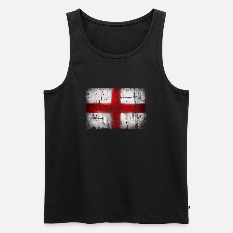 England - Männer Premium Bio Tank Top - Schwarz