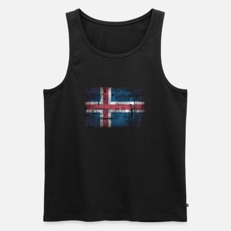 Island - Männer Premium Bio Tank Top - Schwarz