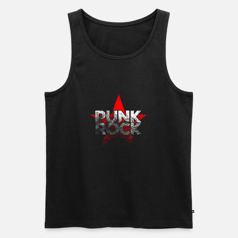 Punk - Männer Premium Bio Tank Top - Schwarz