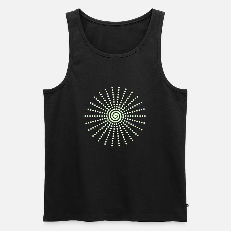 Dot-Spiral - Männer Premium Bio Tank Top - Schwarz
