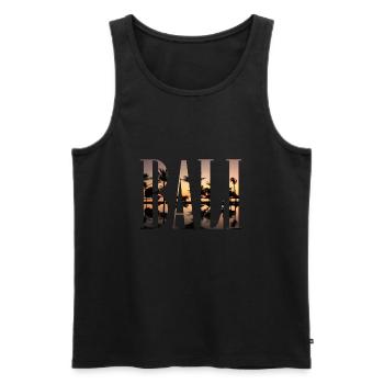 Bali, Indonesien, Palmen, Strand, Urlaub - Männer Premium Bio Tank Top - Schwarz - Vorne - Michal (187cm)