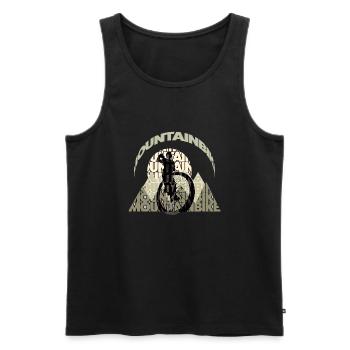 Mountainbike - Männer Premium Bio Tank Top - Schwarz - Vorne - Michal (187cm)