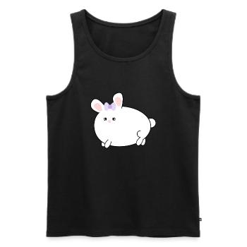 Rabbit kawaii - Men's Premium Organic Tank Top - black - Front - AI Model Male 178 light (178cm)