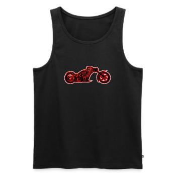 Biker Club Motorcycle Logo 01 - Men's Premium Organic Tank Top - black - Front - AI Model Male 178 light (178cm)