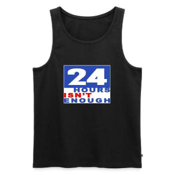 Comfort T-Shirt 24 hours - Männer Premium Bio Tank Top - Schwarz - Vorne - Michal (187cm)