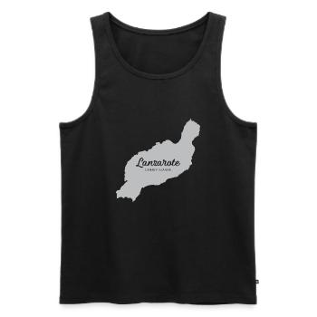 Lanzarote Canary Islands - Débardeur bio Premium Homme - noir - Devant - AI Model Male 178 light (178cm)