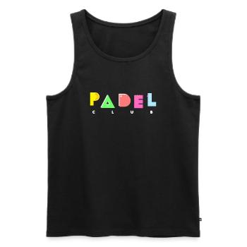 Padel - Geschenk für Padelliebhaber - Männer Premium Bio Tank Top - Schwarz - Vorne - Michal (187cm)
