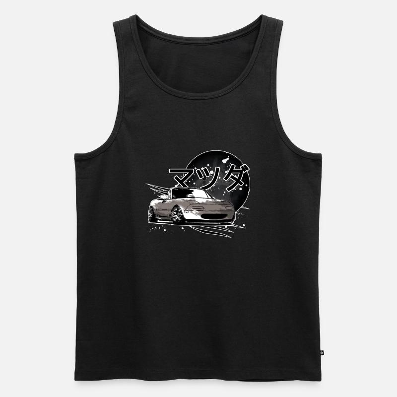 Japanisches Auto Miata Mx5 grau - Männer Premium Bio Tank Top - Schwarz