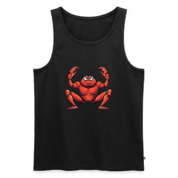 Crab Yoga / Yogi Crab - Débardeur bio Premium Homme - noir - Devant - Michal (187cm)