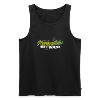Jena Saale Horizontale One Hundred Kilometers - Men's Premium Organic Tank Top - black - Front - AI Model Male 178 light (178cm)