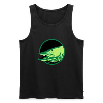 Pike - Men's Premium Organic Tank Top - black - Front - AI Model Male 178 light (178cm)