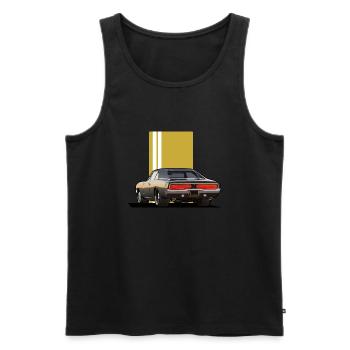 MuscleCar - Débardeur bio Premium Homme - noir - Devant - Michal (187cm)