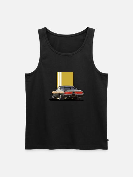 MuscleCar - Männer Premium Bio Tank Top - Schwarz