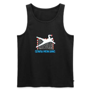 Handballer sind coole Typen - Männer Premium Bio Tank Top - Schwarz - Vorne - AI Model Male 178 light (178cm)