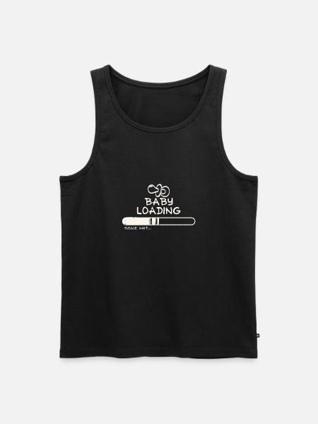 baby loading - pregnancy - Men's Premium Organic Tank Top - black