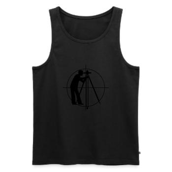 Géomètre - Débardeur bio Premium Homme - noir - Devant - AI Model Male 178 light (178cm)