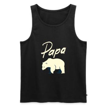 Papa Bear - Men's Premium Organic Tank Top - black - Front - AI Model Male 178 light (178cm)