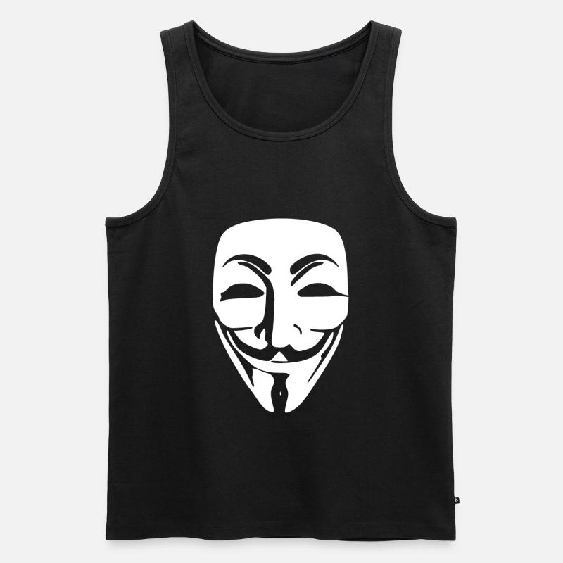 anonymous - Männer Premium Bio Tank Top - Schwarz