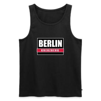 Berlin Kreuzberg Hauptstadt Berliner T-Shirts - Männer Premium Bio Tank Top - Schwarz - Vorne - AI Model Male 178 light (178cm)