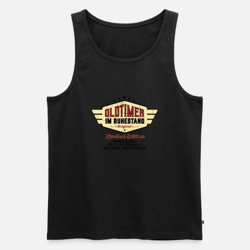 Old-timer retired - top condition - Men's Premium Organic Tank Top - black