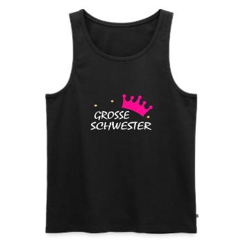 grosse schwester w - Männer Premium Bio Tank Top - Schwarz - Vorne - Michal (187cm)