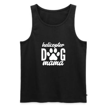 Helicopter Dog Mama - Men's Premium Organic Tank Top - black - Front - Michal (187cm)