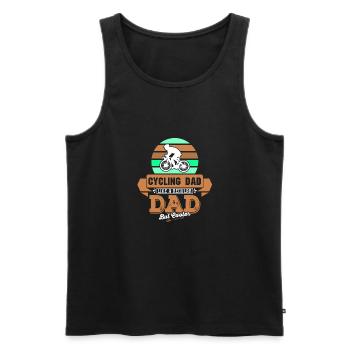 Funny Cycling Shirt - Cycling Dad - Men's Premium Organic Tank Top - black - Front - AI Model Male 178 light (178cm)