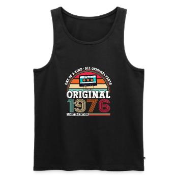 Original May 1976 47th Birthday Gift Men - Men's Premium Organic Tank Top - black - Front - Michal (187cm)