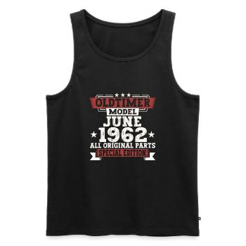 Oldtimer June 1962 Birthday Gift Men Fun - Men's Premium Organic Tank Top - black - Front - Michal (187cm)