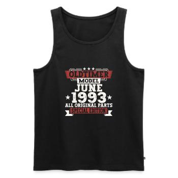 Oldtimer Juni 1993 Geburtstag Geschenk Herren Fun - Männer Premium Bio Tank Top - Schwarz - Vorne - AI Model Male 178 light (178cm)