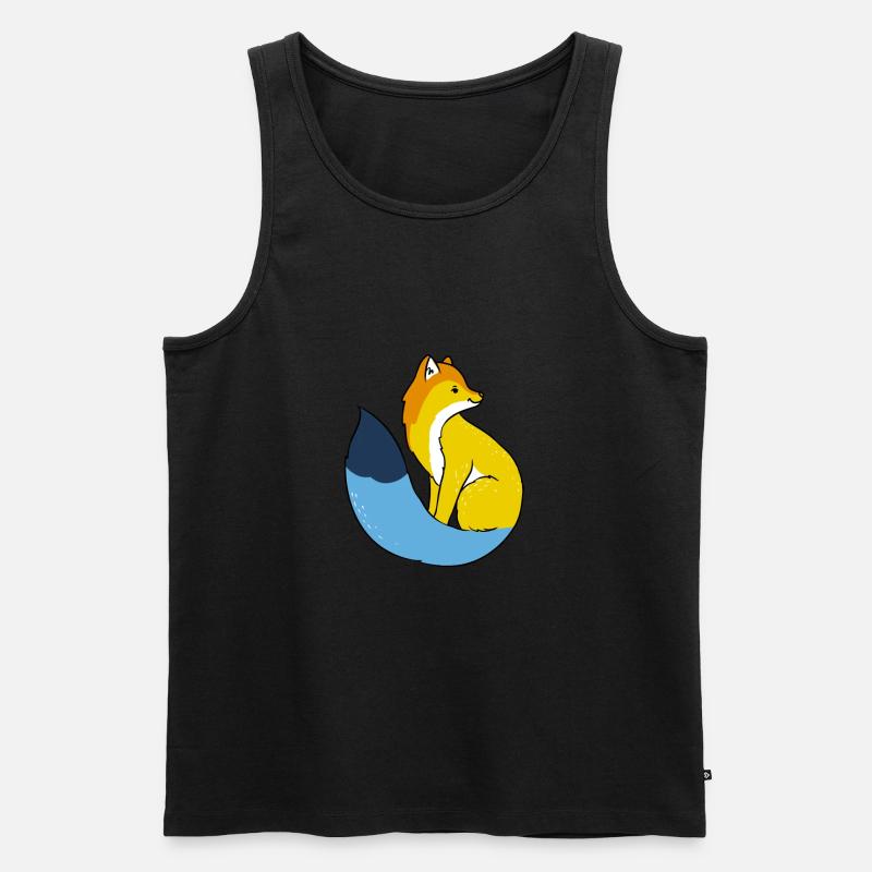 Aroace Fuchs Aroace Pride - Männer Premium Bio Tank Top - Schwarz