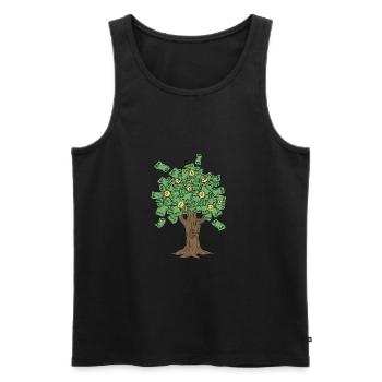 Geld Baum Investieren Tag Trader - Männer Premium Bio Tank Top - Schwarz - Vorne - Michal (187cm)