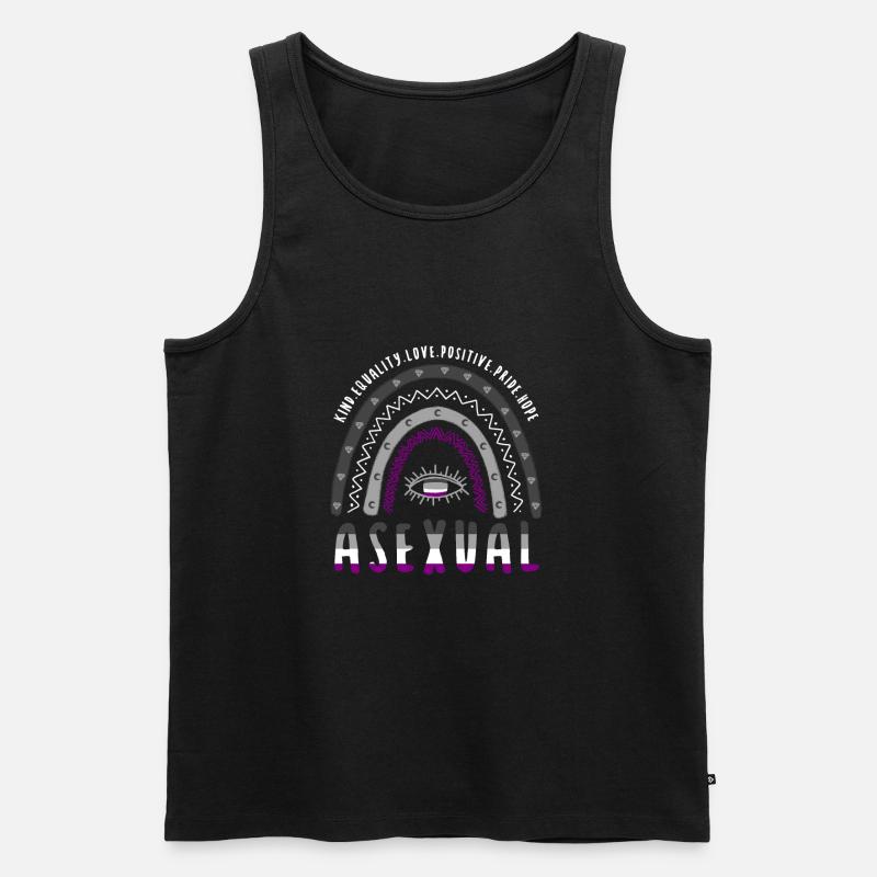 Boho Regenbogen Asexuell - Männer Premium Bio Tank Top - Schwarz