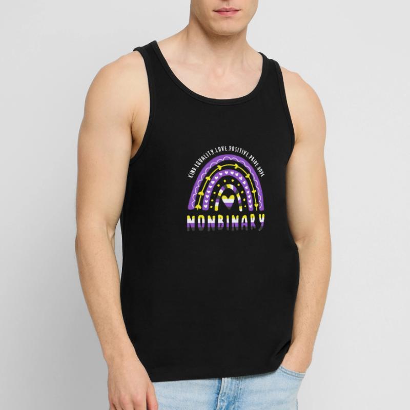 Nonbinary Pride Nonbinary Regenbogen Männer Premium Bio Tank Top