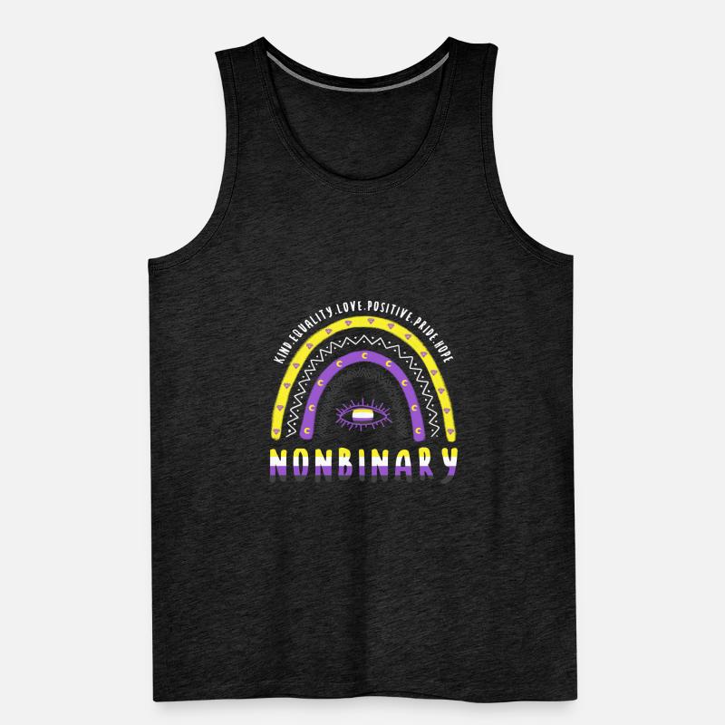 Boho Regenbogen Nonbinary Männer Premium Bio Tank Top