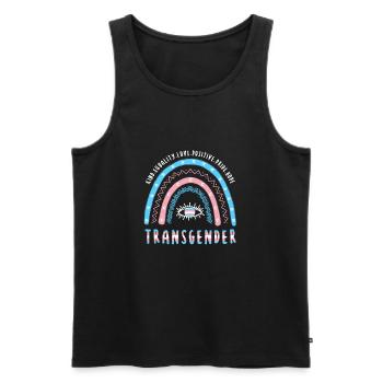 Boho Rainbow Transgenre - Débardeur bio Premium Homme - noir - Devant - Michal (187cm)