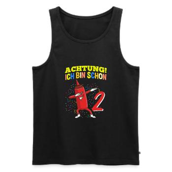 Achtung Ich Bin Schon 2 Geburtstag Ketchup - Männer Premium Bio Tank Top - Schwarz - Vorne - Michal (187cm)