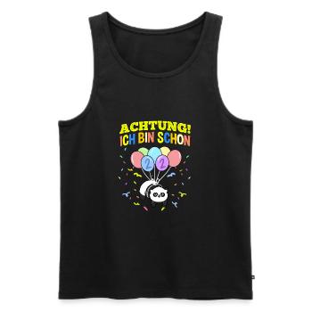 Achtung Ich Bin Schon 2 Geburtstag Panda - Männer Premium Bio Tank Top - Schwarz - Vorne - Michal (187cm)