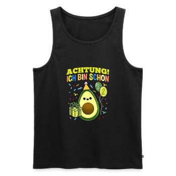 Achtung Ich Bin Schon 2 Geburtstag Avocado - Männer Premium Bio Tank Top - Schwarz - Vorne - Michal (187cm)
