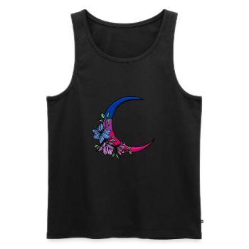 Bisexual Moon LGBT Bisexual Pride - Men's Premium Organic Tank Top - black - Front - AI Model Male 178 light (178cm)
