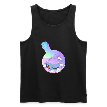 Regenbogenwal im Trank LGBT Pride Month - Männer Premium Bio Tank Top - Schwarz - Vorne - Michal (187cm)