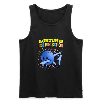 Achtung Ich Bin Schon 1 Geburtstag Bowlingkugel - Männer Premium Bio Tank Top - Schwarz - Vorne - Michal (187cm)