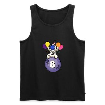8 Jahre alt Weltraum Geburtstag 8. Geburtstag - Männer Premium Bio Tank Top - Schwarz - Vorne - Michal (187cm)