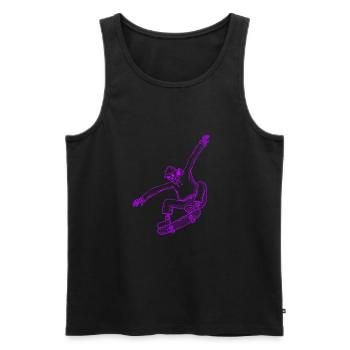 Skeleton Skater Halloween - Débardeur bio Premium Homme - noir - Devant - AI Model Male 178 light (178cm)