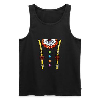 Clown Circus Costume Halloween - Débardeur bio Premium Homme - noir - Devant - Michal (187cm)