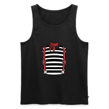 Französischer Pantomime Kostüm Halloween - Männer Premium Bio Tank Top - Schwarz - Vorne - Michal (187cm)