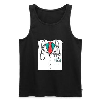 Doctor Costume Halloween - Men's Premium Organic Tank Top - black - Front - Michal (187cm)